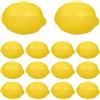 Foonary 14 limoni artificiali artificiali, decorazione limone, limone, artificiale, frutta artificiale, decorazione per feste, limone, decorazione per foto, 7,5 x 5,2 cm, giallo