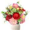 LEIMEND 17 Pezzi Fiori Finti Rosso Fiori Artificiali Rami Decorativi