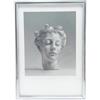 Generico Cornice Foto Argento con Vetro Anti-Appannamento, 4 Design, Disponibile in Misure 9x13cm, 10x15cm, 13x18cm, 15x20cm, 20x25cm, 20x30cm, 21x29.7cm A4 (bordo singolo argento, 21x29,7cm (A4))