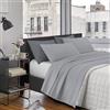 IlGruppone Completo Lenzuola Matrimoniale in Cotone Lenzuolo sotto sopra 2 Federe Certificato Oekotex Parure Letto Disegni Moderni Biancheria di Alta qualità - Stripe Grigio