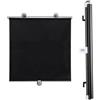 MuchLuckystar Tenda parasole retrattile con ventosa senza perforazione, tenda a rullo portatile in PVC per casa, ufficio, finestra dell'auto, tenda oscurante 125 x 45 cm