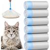 Eosarcu Sacchetti Lettiera Gatto, per Lettiera Gatto Autopulente, Durevole, Resistente agli Strappi, 68.6 x 33 cm - 6 rotoli/160 pezzi