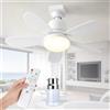 UOEONR Ventilatore da soffitto con lampada con telecomando, 40 W, ventilatore da soffitto con portalampada E27, dimmerabile ventilatore da soffitto a LED per camera da letto, soggiorno, 3 velocità