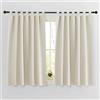PONY DANCE Tende Corte Oscuranti Camera da Letto per Interni 2 Pezzi 140x145 CM Tenda Termica Isolante Freddo e Caldo Curtains Cucina con Passanti, Beige Chiaro