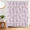 BREASOME Tenda Doccia Antimuffa Geometrico 180 x 180 cm Tenda da Doccia Linee e Triangoli Stile Minimalista Tende Vasca da Bagno Impermeabile Lavabile Tessuto in Poliestere con 12 Ganci (Rosa)