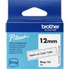 BROTHER BTAG131, Nastro originale per etichetattrici, Nero su Trasparente, Ampiezza 12 mm, Lunghezza 4 m