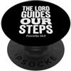 Bible Verse Proverbs 19 9 Tees Apparel Il Signore guida i nostri passi Proverbi 16:9 Versetto della Bibbia PopSockets PopGrip Adesivo