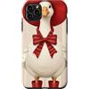 Cute Duck Ducky & Goose Gifts Custodia per iPhone 11 Pro Max Carino Anatra Pioggia in Impermeabile Stuff Stivali Rossi & Cappello Coquette