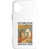 Lakelandwholesale1 Shirt Company Custodia per iPhone 16 Plus Selfie UFO Cat Cosmic Capture Alien Desert