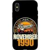 Jahrgang 1990 36. Geburtstag Awesome Custodia per iPhone X/XS Grande da novembre 1990 36° compleanno frase 36 anni