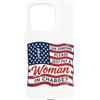 Maglietta Con Bandiera Americana Donna D Custodia per iPhone 15 Pro Femminismo T Shirt Donna American USA Ragazze Bandiera