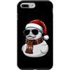 Cool Christmas Xmas Cute Funny Lover Gif Custodia per iPhone 7 Plus/8 Plus Cappello di Babbo Natale in gomma anatra plaid sciarpa occhiali da sole sfumature