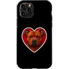 Red Staffy Custodia per iPhone 11 Pro Cuore rosso Staffordshire Bull Terrier