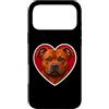 Red Staffy Custodia per iPhone 17 Pro Max Cuore rosso Staffordshire Bull Terrier