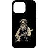 Halloween Retro Vintage Funny Scary Horr Custodia per iPhone 16 Pro Leonardo da Vinci Lupo Mannaro Suonare la Chitarra Italia Storia dell'Arte