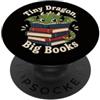 Dragon Fantasy Book Worm Bookish Book Lo Cute Dragon Books Bookish Reading per bambini ragazzi ragazze PopSockets PopGrip Adesivo