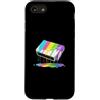 Retro Colorful Paint Vibes Custodia per iPhone SE (2020) / 7/8 Vernice gocciolante Retro Console Cartuccia Gaming Art