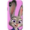 Disney Custodia per iPhone X/XS Disney Zootopia 2 Judy Hopps Bunny Rabbit Big Face Pink