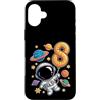 Cosmic Kiddo Designs Custodia per iPhone 16 Plus Astronauta numero otto pianeti spaziali cosmo