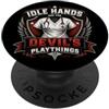 Nurse Life Co Stemma da infermiera vintage «Idle Hands Are The Devil's Playthings» PopSockets PopGrip Adesivo