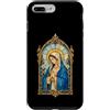 Religious Spiritual Mother Mary Saint Ca Custodia per iPhone 7 Plus/8 Plus Arte della finestra di vetro macchiato vintage della Madre Maria cattolica