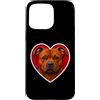 Red Staffy Custodia per iPhone 15 Pro Max Cuore rosso Staffordshire Bull Terrier
