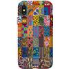 Alex Dee Custodia per iPhone X/XS Stampa africana Patchwork Colorato Afrocentrico Boemia Hippie