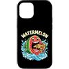 Fruity Pizza Fun Custodia per iPhone 12/12 Pro Divertente design a forma di anguria che mangia pizza