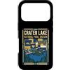 Crater Lake National Park Travel Art Stu Custodia per iPhone 17 Pro Grafica da viaggio con bandiera dell'Oregon del Parco nazionale di Crater Lake