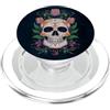 Skull Flower Cottagecore Floral Flowers Floreale Zucchero Teschio Fiore Tulipano Rosa Halloween Cottag PopSockets PopGrip per MagSafe