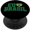 Brazil Heritage Pride Collection Eu Amo Brasil Brasile Bandiera Cuore Patriotic Pride Design PopSockets PopGrip Adesivo