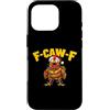 F-CAW-F Funny Christmas Chicken Xmas Des Custodia per iPhone 16 Pro Funny F-Caw-F Rooster FCAWF Santa Chicken Christmas Light