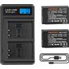 Shentec 2X Shentec 7.2V 1500mAh Batteria LP E17 con Canon LP-E17 EOS Rebel T6i Rebel T6 Rebel T7i 750D 760D 8000D Kiss X8i 800D 77D 200D EOS SL2 EOS M3 EOS M6 EOS