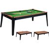 NG Biliardi Biliardo Tavolo ATHENA 214 cm trasformabile da pranzo e ping pong