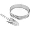 POPETPOP Setaccio da Terra in Acciaio Inox Rotondo 26cm Argento