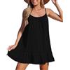 Rayson Vestito Casual Donna Estivo Corto Mini con Volant Spalline Regolabili e Dettagli Traforati Leggero Copricostume Mare e Spiaggia