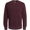 JACK & JONES Jjeholmen - Felpa da Uomo con Collo Rotondo, Rosso (Port Royale/Reg Fit)., M