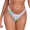 RELLECIGA Moda Mare Donna Slip High Cut Thong Bikini Tanga Bottom