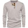 MakingDa Camicia da uomo in velluto a coste Henley a maniche lunghe con bottoni girocollo pullover vintage slim fit felpa alla moda morbida leggera casual classica camicia da lavoro nonno