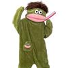 Generic YINGWDA Silly Tutina per adulti con scarpe e pettine, divertente pigiama in pile corallo con mostro verde, comodo abbigliamento da casa