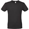 B&C Collection # E150 T-Shirt da Uomo in Cotone Tinta Unita, vestibilità Dritta - Nero (L)