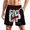 Generic Pantaloncini da Bagno Never Give Up Printed Calzoncini da Beach Asciugatura Veloce Pantaloncini da Spiaggia Uomo Costume da Bagno per Mare Nuoto Vacanze S