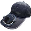 Zhajipai Cappello con Ventola,Traspirante Ricaricabile Comodo Regolabile - Cappelli da Uomo per Esterno - per Uomo Donna Estate Spiaggia Viaggio Campeggio Escursioni Arrampicata
