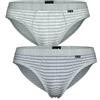 Lovable Slip Jacquard Cotton 2 Pack Uomo, Grigio Rigato + Grigio Avio Rigato 5 - L