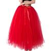 Cexiakong Gonna lunga da donna in tulle, a 5 strati, in tulle, elegante, da sposa, da donna, realizzata a mano, tutù gonfio in tulle, lunghezza al ginocchio, gonna in tulle, normali e grandi taglie, Colore: