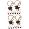 Holibanna 16pezzi Chiavi Cappello Di Laurea Portachiavi Decorativo Per Borse e Zaini Accessori Per Festeggiamenti Di Laurea Per Studenti e Celebrazioni Di Maturità