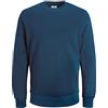 JACK & JONES Jjeholmen - Felpa da Uomo con Collo Rotondo, Blu (Insignia Blue/Reg Fit), L