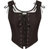 SCARLET DARKNESS Corsetto rinascimentale da donna, vintage, con lacci