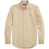 Ralph Lauren camicia polo, beige, lino, vestibilità slim, estiva, beige, XL