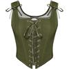 Scarlet Darkness Bustier da donna, corsetto modellante, con chiusura lampo, motivo floreale, rinascimentale